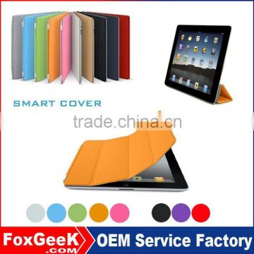 Ultral Slim Smar Cover PU Leather Case for ipad 2 3 4 with unbreakable protective Cover for ipad factory directly Selling