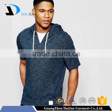 OEM oversized cotton white drawstring pullovers casual high quality men short sleeve hoodie