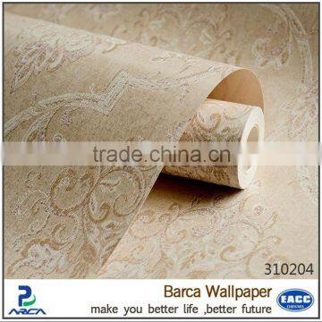 Retro Pure Paper Wallpaper Eco-friendly Wallcovering on Wall photo-6