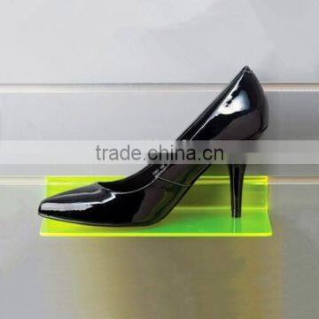 Factory direct price PMMA fluorescent acrylic shoe display for market