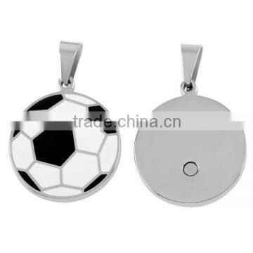 Stainless Steel Magnetic Football Pendant Child Jewelry