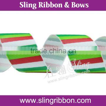 2015 High Quality Custom Stripe Printed Ribbon Wholesale