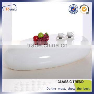 ELEGANT WHITE NEW DESIGN FIBER GLASS COFFEE TABLE UNIQUE TEA TABLE photo-2