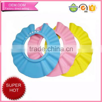 Safe shampoo shower bathing cap protect soft hat for baby children kids