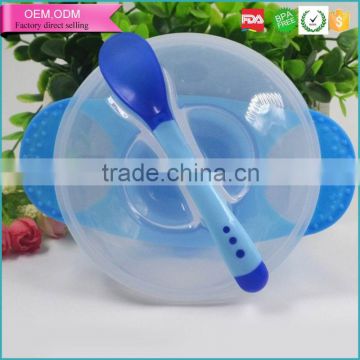 Mom's pick BPA free FAD approve food grade pp baby bowl training feedng with spoon