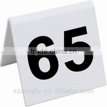 restaurant hotel acrylic table number holder