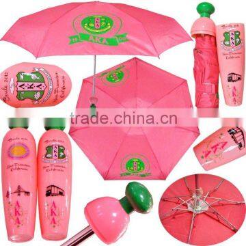 fashional 5 folding mini advertising perfume bottle umbrella