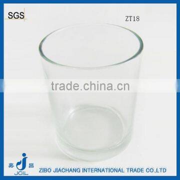 clear glass candle container for wax