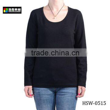 Women Basic Black Undershirt, Women Plain Black Sweater