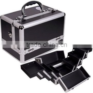 Pro Makeup Cosmetic Train Case Aluminum Box Bag