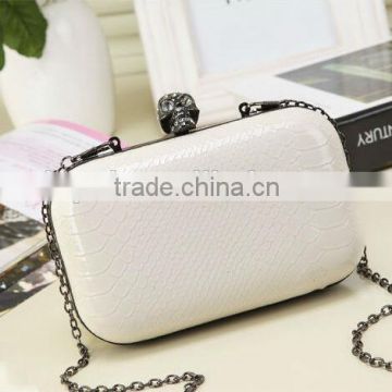 2014 skull party evening bag high grade PU leather evening bag