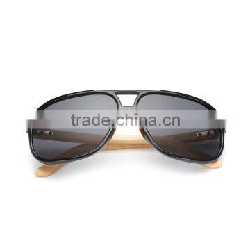 Free Sample 2016 Newest Vintage Bamboo Sunglasses With Colorful Lenses photo-2