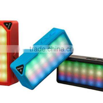 High Quality X3S Mini Wireless Colorful LED Lights Pulse Bluetooth 2.0 Speaker Support Handsfree TF AUX FM Radio for Smartphone