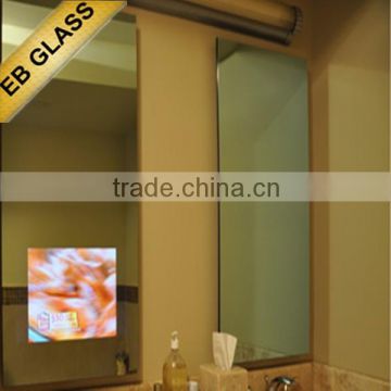 High End Bathroom Mirror TV, tv mirror for advetising screen EB GLASS BRAND