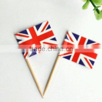 High quality wooden flag toothpicks