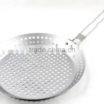 High Quality Stainless Steel Handle Pizza Pan BBQ Pan BT-BBQ107