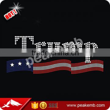 Beautiful Trump for President rhinestone designs heat transfer patterns