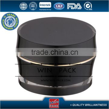 15g black color drum shaped bottle,drum shaped jar series, acrylic jar