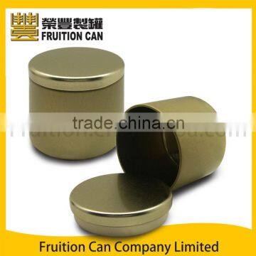 Small Gold Round Spice Tea Coffee Tin Can