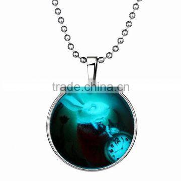 2016 Christmas animal jewelry mouse picture glowing in the dark big pendants summer necklaces jewelry