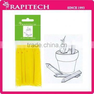 4 Inch Yellow Gardening Plastic Plant Tag Plant Label Growing Marker