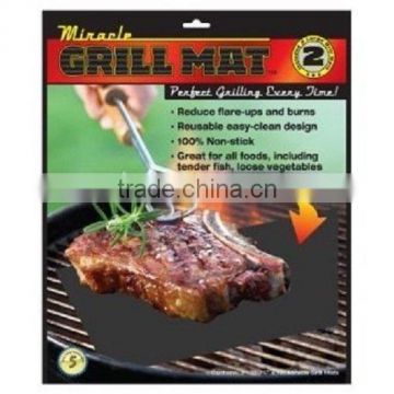 Magic BBQ GRILL MAT 15"x17.5" made in China 33X40CM set of 2