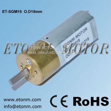 metal precise gear round type 15mm dc gear motor