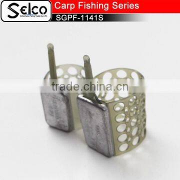 SGPF-1142S (33mm*38mm)Plastic with lead weights Carp fishing cage feeder