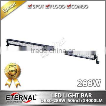 50in 288W 4WD off-road UTV 4x4 SUV boat marine high power driving led light bar spot flood lamp