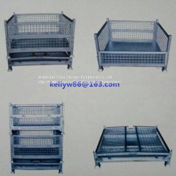 Collapsible Steel Stacking Transport Wire Mesh Container/ Pallet photo-4