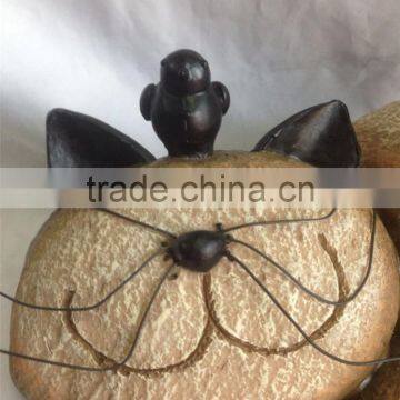 Hot Sale Personalized Handmade Color Painted Decorative Garden Resin Cat Statue photo-5