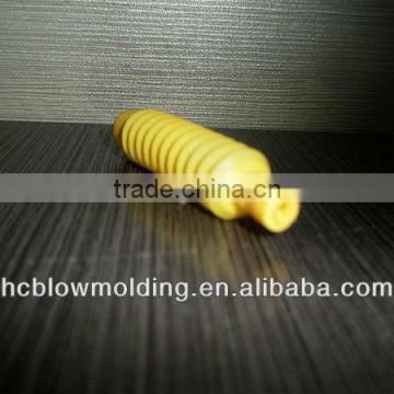 OEM Blow Molding Yellow plastic HDPE corrugated pipe plastic Pipe Elbow for sale