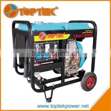 60Hz Portable Design With Handles and Wheels 6.5kw Diesel Generator photo-1