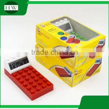 Wholesale Promotion Custom Building Block Portable Plastic Square Scientific Counter Calculator photo-5