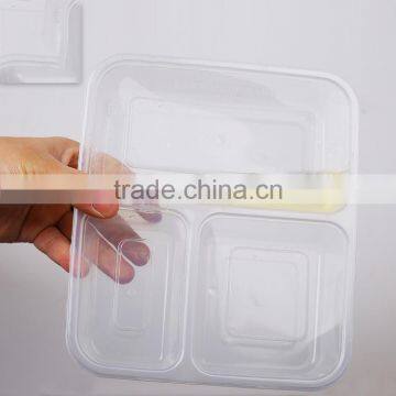 3 Compartments Lunch Food Storage Container Plastic Food Container With Lid photo-5
