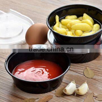 8oz Black Small Plastic Sauce Container photo-3