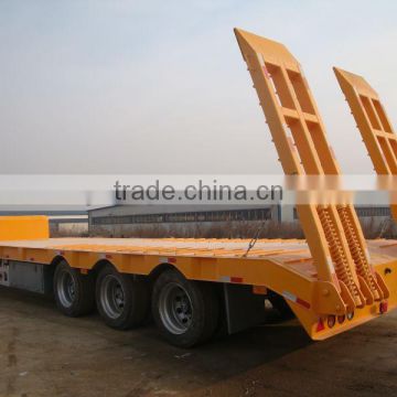 China Manufacturer 60 Tons Three Axle SINOTRUK Low Plate Semi Trailer