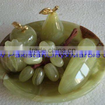 NATURAL ONYX FRUITS PLATES HANDICRAFTS photo-2