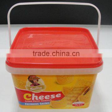 Food Grade pp Plastic Cookie Container With IML Logo Design photo-4