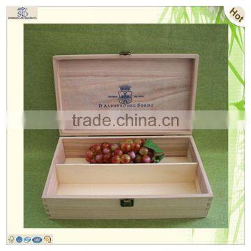 Cheap Vodka Whiskey Packaging 2 Bottles Wooden Wine Box photo-2