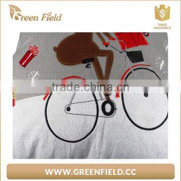 Christmas Gift Felt Throw Pillow Grey Non Woven Sofa Bolster photo-3