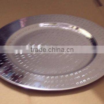 Silver Color Charger Plate for Wedding, Cheap Charger Platter for Christmas Festival photo-2