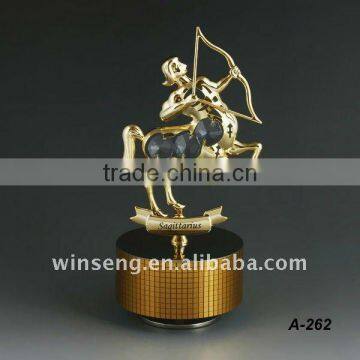 24k gold plated Zodiac sagittarius musical box