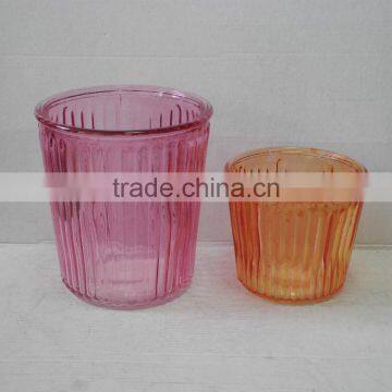 colored wide mouth glass spray glass vase