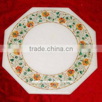 Marble Inlay Dining Table Top, Marble Inlay Table Top