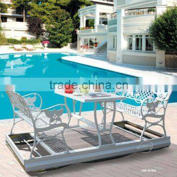 High Quality leisure garden swing chair/ cast alumiunm four-seat patio swing chair