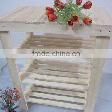 Foldable Modern Step Style Wood Decorative Flower Display Shelf photo-5