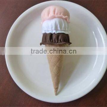 2017 felt Neapolitan Ice Cream Waffle Cone Felt Play Food made in China