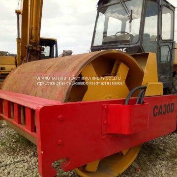 Strong thickness smooth drum  used dynapac ca30  vibratory road roller for sale