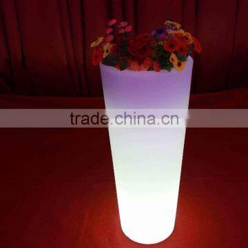 high quality LED plastic flower pot, garden led ice bucket